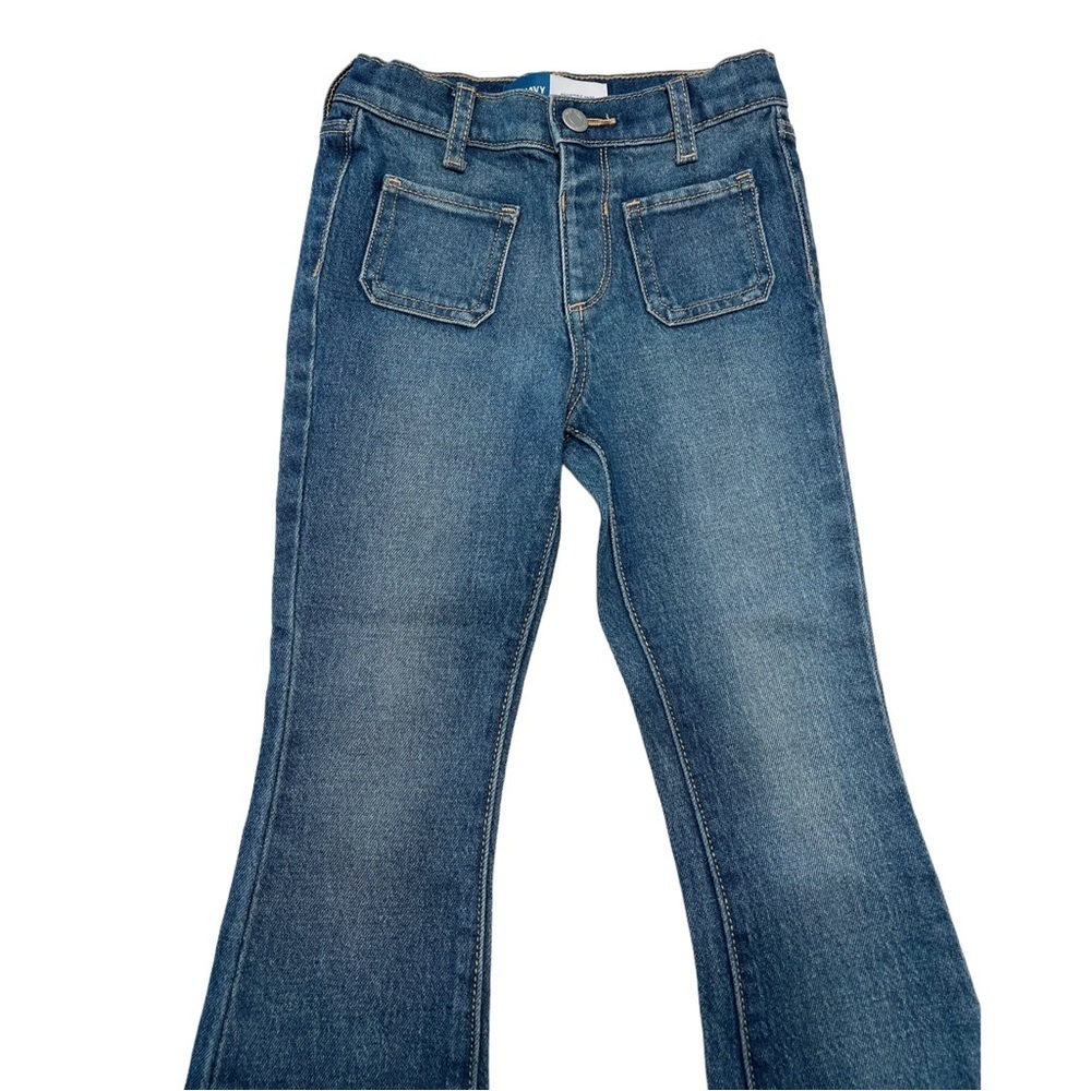 Old Navy Kids Denim Blue Flared Jeans | Girls 5T - Picture 2 of 4